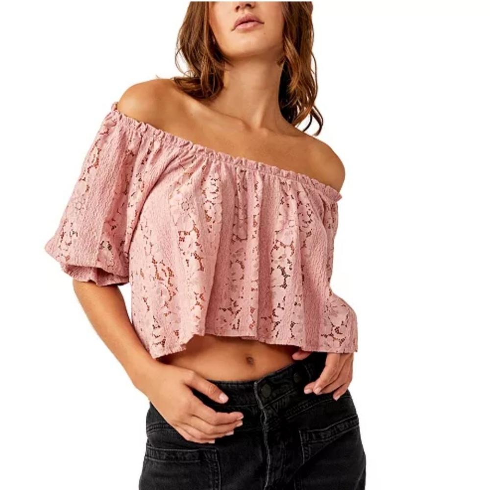 Free People Stacey Lace Crop Top